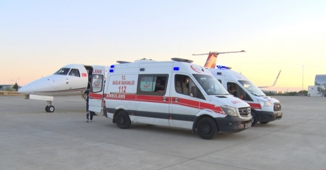 Uçak ambulans, bu sefer 13 günlük bir bebek ve iki genç hasta için havalandı