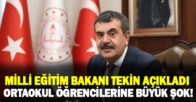Bakan Yusuf Tekin Açıkladı Ortaokul Öğrencilerine Büyük Şok!
