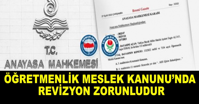 Öğretmenlik Meslek Kanunu’nda revizyon zorunludur