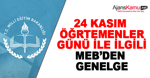 MEB'den 24 Kasım Öğretmenler Günü Genelgesi