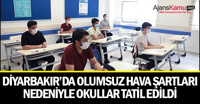 Diyarbakır'da Okullar tatil Edildi