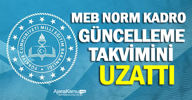 MEB, Norm Kadro Güncelleme Takvimini Uzattı