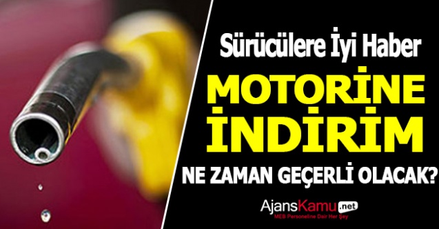Motorin Fiyatlarında İndirim!