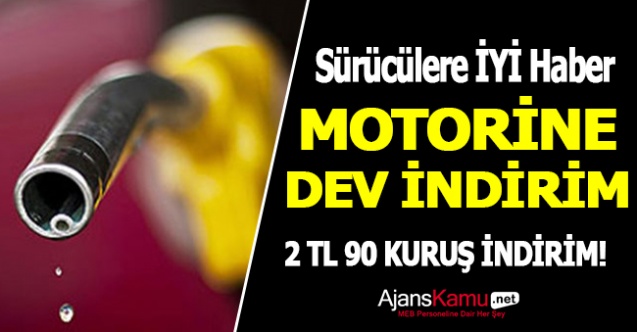 Motorine dev indirim geliyor