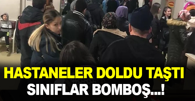Grip mi covid mi? Sınıflar bomboş kaldı! Aciller hasta dolu..