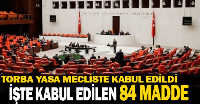 84 Maddelik Torba Yasa Meclis'te kabul edildi... İşte alınan kararlar