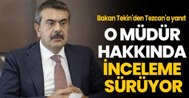 Yusuf Tekin açıkladı: O ilçe müdürü hakkında inceleme sürüyor!