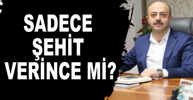 SADECE ŞEHİT VERİNCE Mİ?