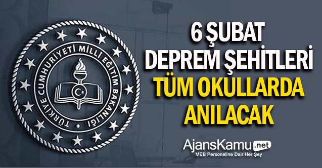 Depremin Yıldönümünde Tüm Okullarda Deprem Şehitleri Anılacak