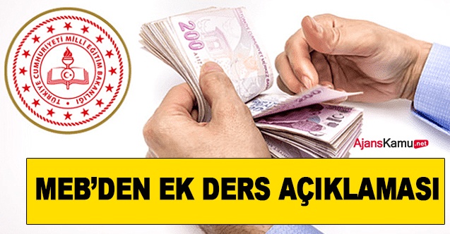 MEB'den Ek Derslerle İlgili Açıklama