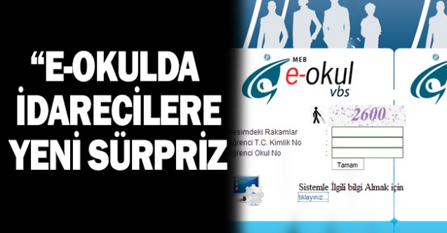 E Okulda İdarecilere Yeni Sürpriz !