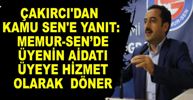 Memur-Sen’den Kamu Sen'e Yanıt!