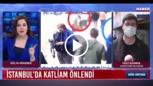 Otogarda yakalanan bombacılar Habertürk ekranlarına yansıdı