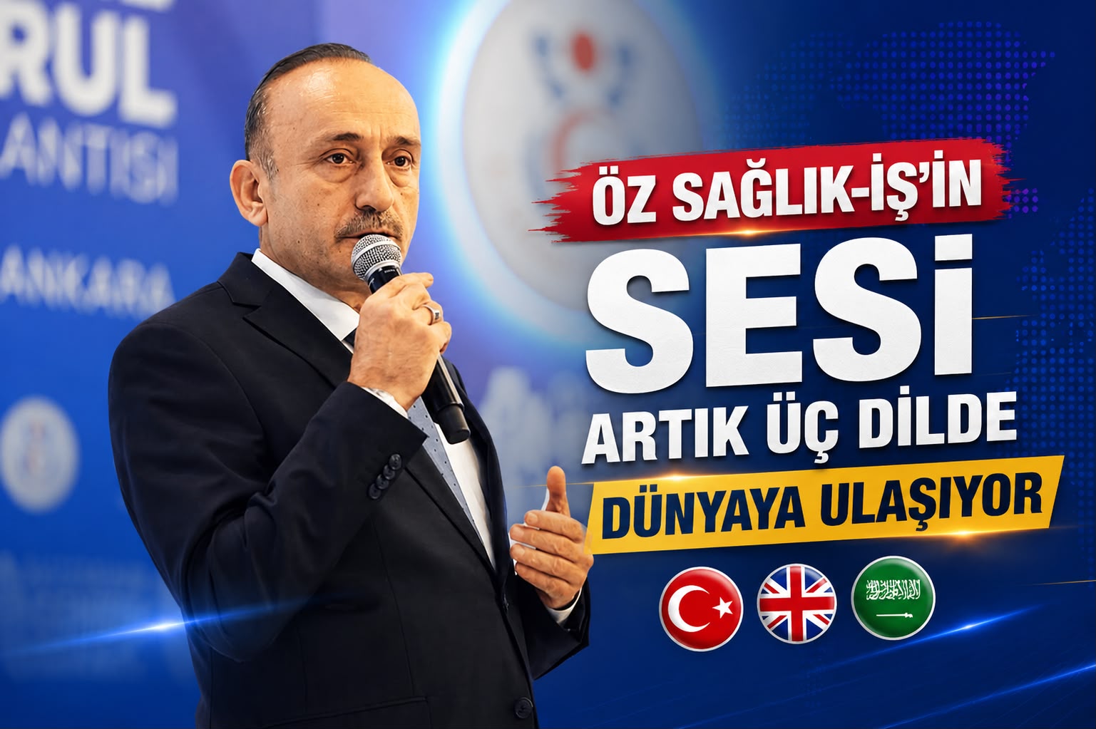 Öz Sağlık-İş’in Sesi Artık Üç Dilde Dünyaya Ulaşıyor
