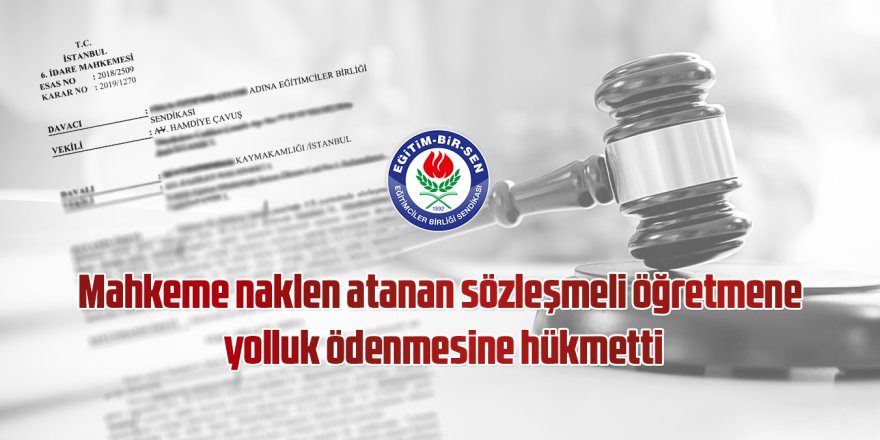 Naklen Atanan Sözleşmeli Öğretmenlere Yolluk Müjdesi!
