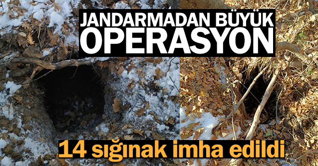 Tunceli’de 14 sığınak imha edildi