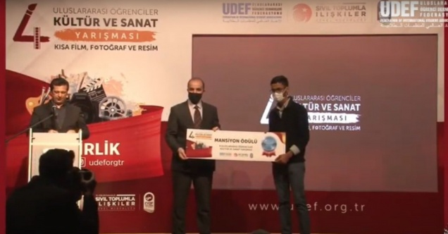 ASÜ öğrencisi film yarışmasında ödül aldı