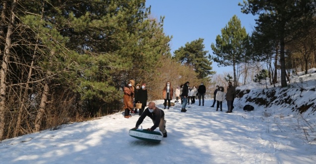 Narven Termal çalışanlarının kayak keyfi