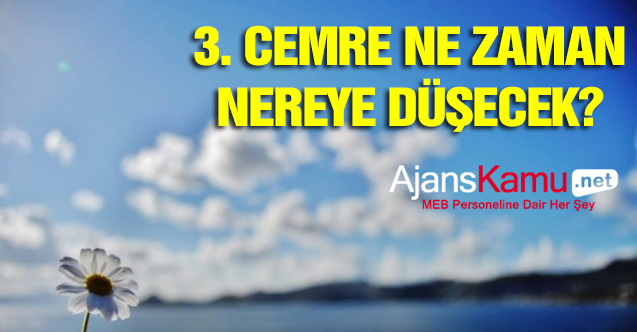 2021 Yılı 3. Cemre Nereye Düşecek? 2021 Yılı 3. Cemre Nereye Ne Zaman Düşecek?