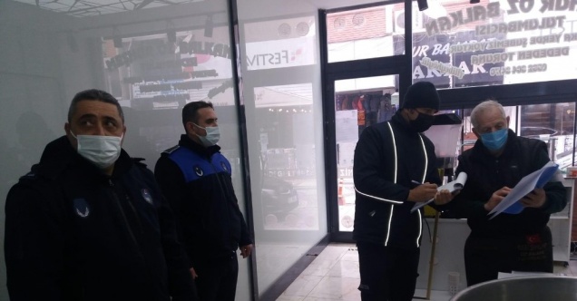 Kırklareli’de zabıtadan iş yerlerinde Covid-19 denetimi