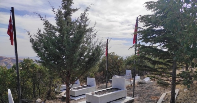 Tunceli Çemişgezek’te şehit kabirleri yenilendi