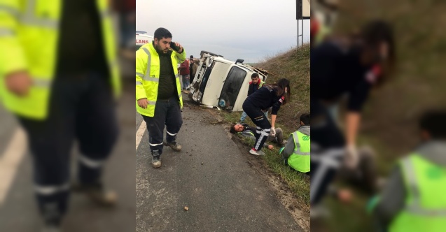 Direksiyon hakimiyetini kaybetti, 2 kişi yaralandı