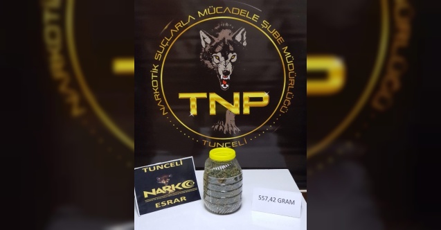 Tunceli’de 1 şüpheli, bidonla esrar taşırken yakalandı