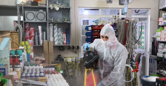 Yahşihan’da iş yerleri dezenfekte edildi
