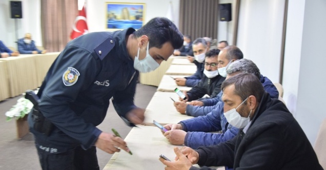 Lapseki’de şoförlere HES kodu uygulaması eğitimi