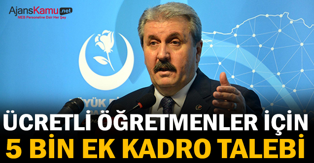 Ücretli öğretmenler için 5 bin ek kadro talebi