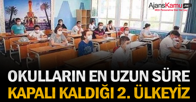 Okulların en uzun süre kapalı kaldığı 2. ülkeyiz