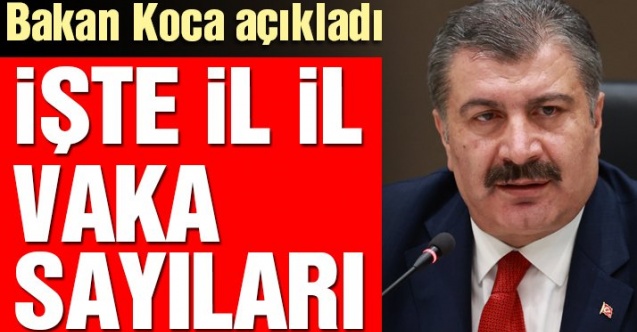 Sağlık Bakanı Haftalık Koronavirüs Vaka Haritasını Açıkladı