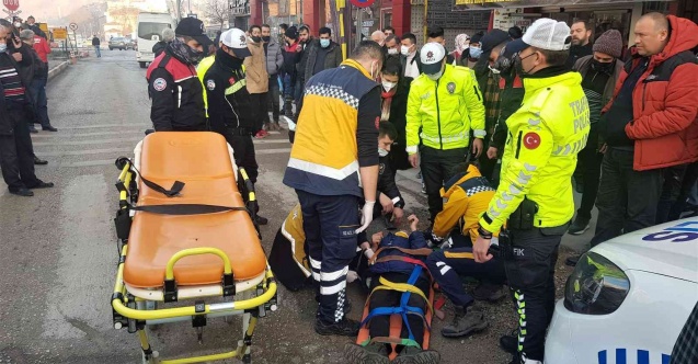 İşçi servisinin çarptığı yaşlı adam yaralandı