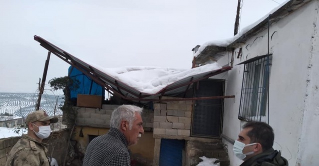 Kaymakam Akça’dan karda zarar gören köylere ziyaret