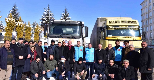 Ahlat’tan Suriye’ye 2 tır yardım