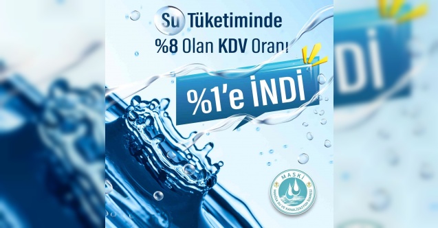 Manisa’da su tüketim bedelindeki KDV yüzde 1’e indirildi