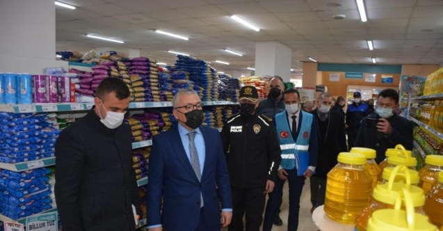 Valinin market denetiminde iki market hakkında inceleme başlatıldı