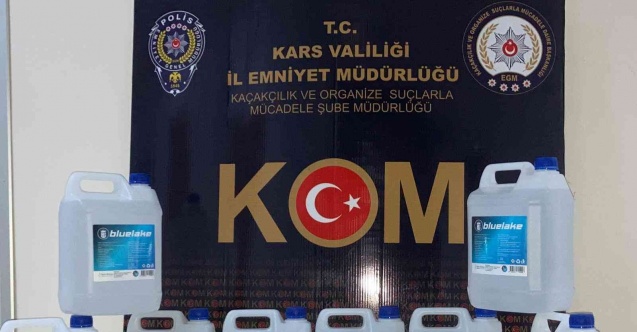 Kars’ta sahte içki ele geçirildi