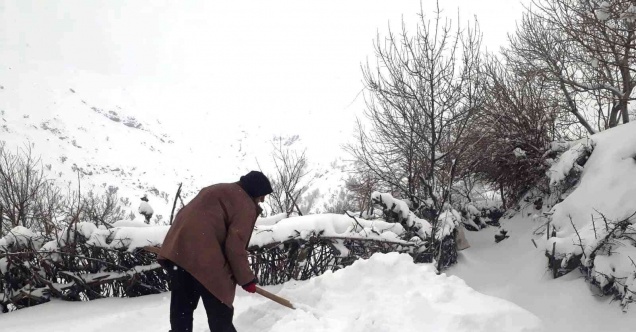 Batman’da etkili olan kar yağışı hayatı olumsuz etkiliyor