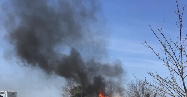 Sinop’ta okul servisi yangını