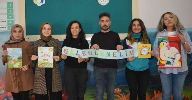 Proje öğretmenlerden, görsel sanat özel öğrencilerden