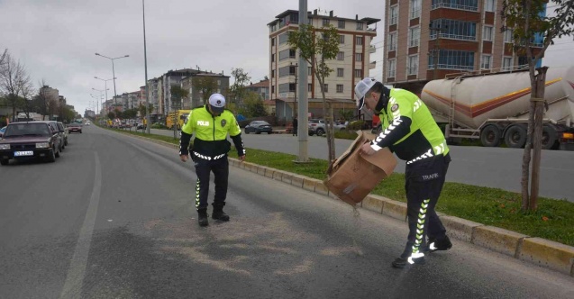 Polis ekiplerinden örnek duyarlılık