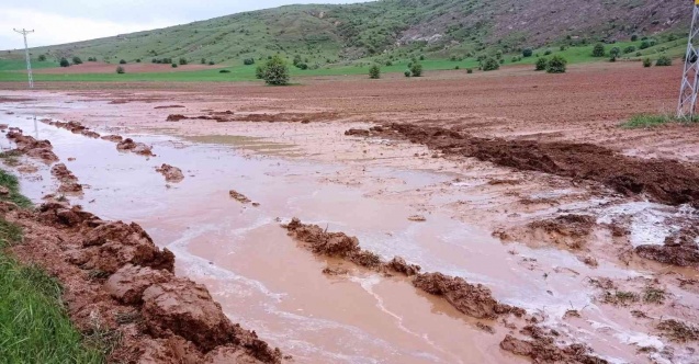 Sivas’ta etkili olan dolu tarım arazilerine zarar verdi