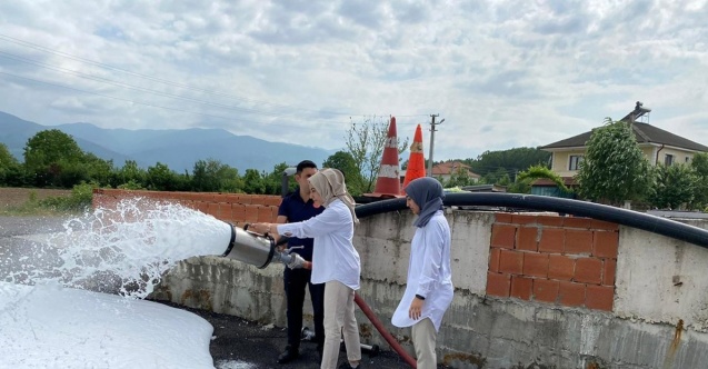 Öğrencilere teorik ve uygulamalı yangın eğitimi