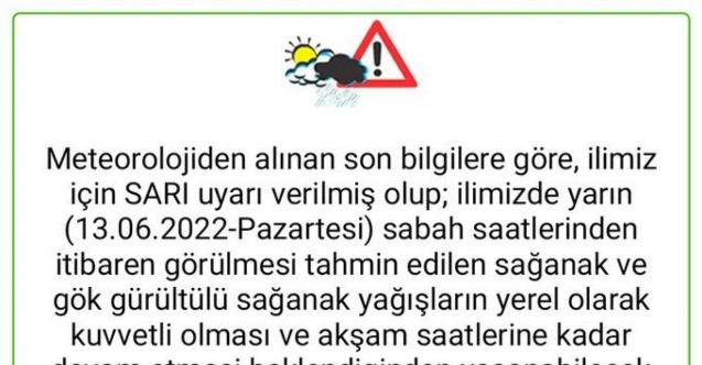 Rize Valiliğinden sel uyarısı